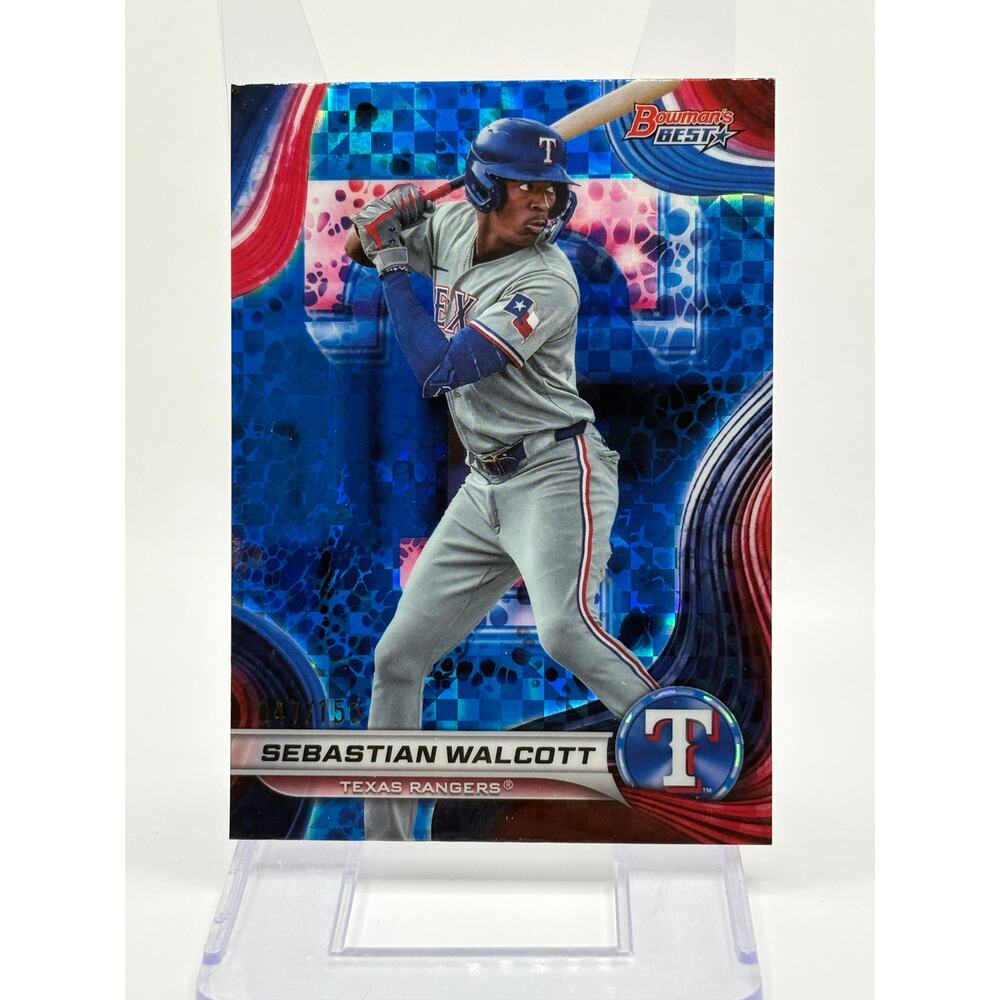 2024 Bowman's Best Sebastian Walcott Top Prospects Blue X-Fractor 47/150 SP